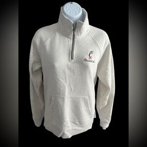 Under Armour Cincinnati Bearcats Heather Grey Half Zip Sweatshirt M